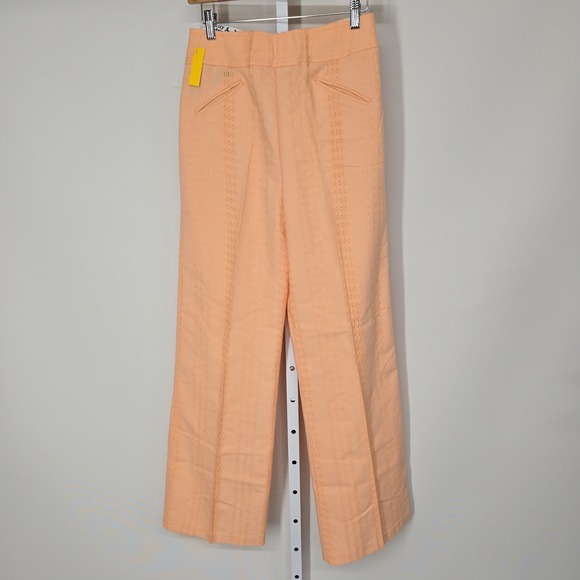 Wendy Winter Pants - Vintage Wendy Winter Apricot Coral Textured High Waist Wide Leg Pants Size 12